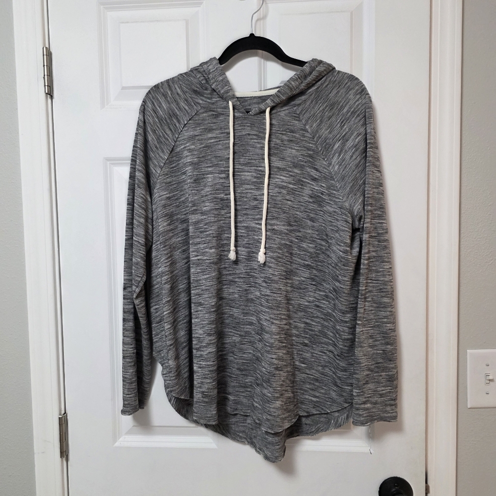 Lightweight Grey Longsleeve Hoodie Size XL
